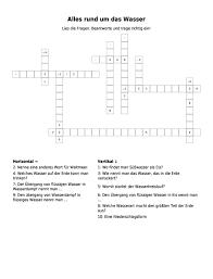 Kreuzworträtsel generator kostenlos kreuzworträtsel erstellen und als pdf. Kreuzwortratsel Alles Rund Um Das Wasser Als Pdf Arbeitsblatt Schulraetsel De