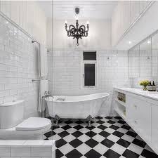 Black And White Checkered Tile Bathroom Pin On Inspiration