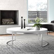Elegant coffee table isolated over white, with clipping path. Modern White Coffee Tables Allmodern