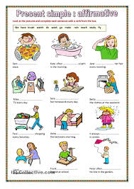 Present Simple Affirmative Simple Present Tense Worksheets Grammar For Kids English Worksheets For Kids