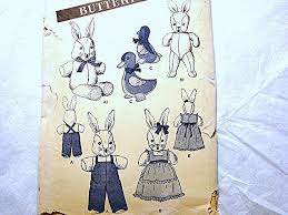 1940s Butterick Standing Stuffed Baby Animals Peter Rabbit Pattern Duck And Mrs Rabbit Fabric Animal Sewing Pattern Animal Sewing Patterns Fabric Animals Stuffed Animal Patterns