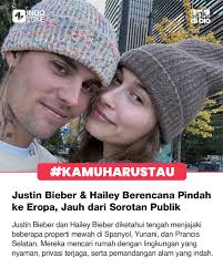 Pasangan selebritas Justin Bieber dan Hailey Bieber dikabarkan tengah  mempertimbangkan untuk meninggalkan Amerika Serikat dan menetap di Eropa.⁠  ⁠ Keputusan ini disebut-sebut sebagai upaya mereka untuk menjauh dari  kehidupan yang selalu menjadi