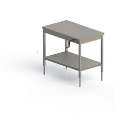 Réglable en hauteur de 34 cm à 71 cm. Table Inox Centrale Fixe Hauteur Reglable Manuelle Pieds Carres Avec Etagere Basse Happymanut