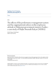Halk güven konseyi), malezya devlet kurumu. Pdf The Effects Of The Performance Management System And The Organisational Culture On The Employees Attitude In Malaysian Government Statutory Bodies A Case Study Of Majlis Amanah Rakyat Mara Khalid