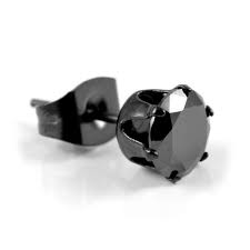 Clou D Oreille 6mm Avec Zircon Noir En Stock Fort Tempus Riem