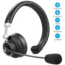 Luxmo Trucker Bluetooth Headset Wireless Headphones With Microphone Noise Cancelling Headphones For Truck Driver Wireless Over The Head Earpiece With Mic For Skype Call Centers Walmart Com Walmart Com