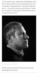 Toby Emmerich comes from the old Hollywood, the old regime comes old Era  after the death after Jack Warner, the Studio was in wreck after the  Warners died, the company was desperate