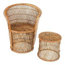 Boho Style Wicker Chair And Table Wicker Chair Boho Chair Wicker