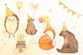 Watercolor Happy Birthday Party Happy Birthday Parties Watercolor Party Animal Birthday Party