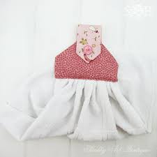 The pattern includes detailed written instructions on how to make the knitted kitchen towels in one size. Handmade Gifts Hanging Hand Towels Shabby Art Boutique