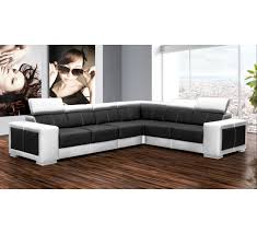 Comparez et achetez des canapés d'angle noirs au meilleur prix ! Canape D Angle Design Pu Blanc Et Noir Lazio 932