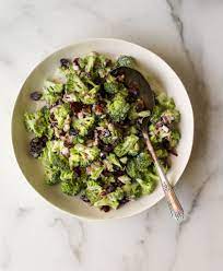 Healthy Broccoli Salad With Sweet Lemon Dressing Recipe Broccoli Salad Yummy Salad Recipes Easy Salad Recipes