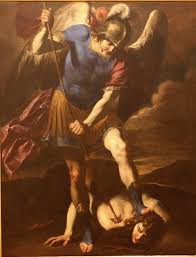 The painting depicts a moment in the story of the war in heaven, possibly the instant after he was. Pin On Art 17th 3 P Z