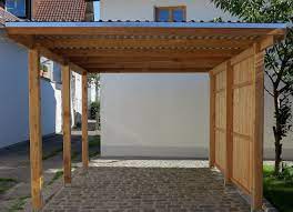 Carport In Larche 310x510 Cm Mit Wandelementen Aus Deckelschalung Und Wasserleitblech Larche Laerche Carport Wandelemente Decke Carports Carport Schalung