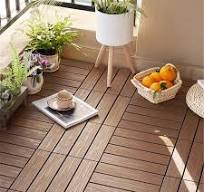 witspace Dalles de Terrasse Emboîtables - Dalles de Bois d'Acacia  Imperméables 12”x12”, Dalles de Patio pour Intérieur et Extérieur, Dalles  de Sol ...