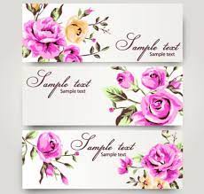 Download Beautiful Seasonal Banners With Roses For Free Watercolor Flowers Vector Flowers Vintage Flowers