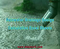 Rainwater Drainage Design Calculation Excel Sheets Xls Rainwater Drainage Drainage Rainwater