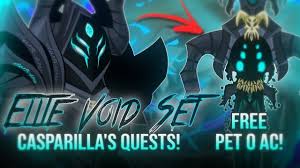 40/69 principiantes (3 pts) 70/99 intermedios (4 pts) +100 (5 pts) en total necesitan 1250 pts para todo el set normal + 400 pts adicionales para el elite void pa. Aqw Elite Void Set Pet Free 0 Ac Casparilla S Quests Nulgath S Birthday By