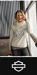 Check Out The Hood Even That Has Attitude Harley Davidson Hdblacklabel Women S Since 1903 Pullover Ho Biker Outfit Biker T Shirts Classic Harley Davidson