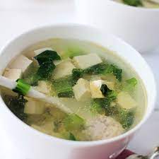 Tofu Soup Tofu Soup Vegetable Recipes Chinese Vegetables