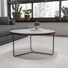 Gold/marble medium round marble coffee table set. Flash Furniture Providence Collection 31 5 Round Coffee Table In Concrete Finish The Home Depot Canada