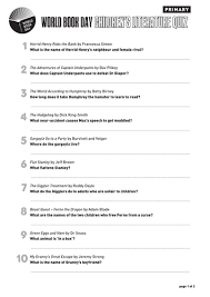One of the best ways to challenge our mind is through trick questions. World Book Day Quiz Answers Primary Teaching Resources