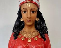 Gitana Statue Gypsy Traveller Bruja Spirit Guide Madam LARGE 10" African  Creole Spiritism Misa Boveda Muerta Alan Kardec Egun Figurine Tarot