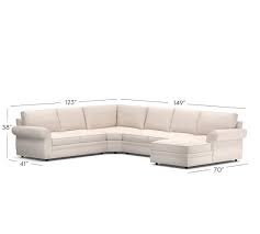Pearce Roll Arm Upholstered 4 Piece Chaise Sectional With Wedge Small Couch Furniture Upholstery Furniture Inspiration