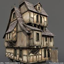 3d Models Medieval House Architecture Medievale Dessin Batiment Architecture