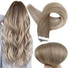 Typically speaking remy hair is harder to dye than virgin hair but it can be done, and is safe to do. Buy Fshine Tape In Human Hair Extensions 18 Inch Remy Hair Extensions Balayage Color 8 Ash Brown Fading To 60 And 18 Ash Blonde Tape In Hair Extensions 20 Pcs 50 Grams