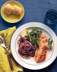 Salmon foe easter / salmon with cucumber radish relish salmon recipes relish recipes shellfish recipes. Salmon Shines In This Simple Easter Dinner For A Crowd Martha Stewart