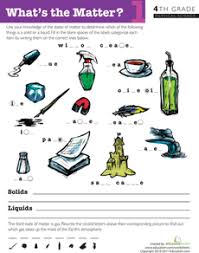 What S The Matter 1 Worksheet Education Com States Of Matter Physical Science Science Worksheets