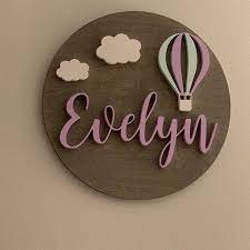 Custom Name Sign Round Sign Baby Name Sign Nursery Room Etsy Baby Name Signs Name Signs Baby Signs