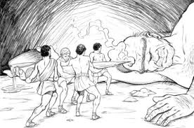 Epic Deeds In The Odyssey Odysseus Come Face To Eye With A Cyclops By The Name Of Polyphemus Odysseus Tells Polyphemus That H Greek Art Greek Heroes Cyclops Hit him enough and he'll go down, allowing you to get in some. epic deeds in the odyssey odysseus