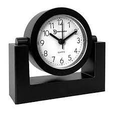 Caja de madera, acabado nogal. Timekeeper Desktop Swivel Clock For Desk Shelf Tabletop Black Frame W White Face Timekeeper Shelf Clock Clock Desk Clock