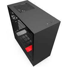 Patiently waiting for santa paws to arrive. Nzxt H510 Compact Mid Tower Case With Tempered Glass Matte Black Red Ca H510b Br