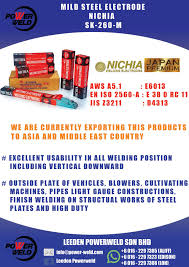 Update this listing add your free listing. Mild Steel Electrode Nichia Leeden Powerweld Sdn Bhd Facebook