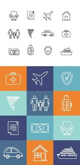 Line Insurance Icons Set With Images Icon Set Icon Insurance