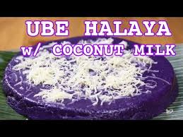 Ube Halaya With Coconut Milk Is A Creamy Version Of The Original Recipe Which We Made Last Time Topped Wit Coconut Milk Recipes Ube Recipes Halayang Ube Recipe