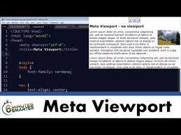 Use Meta Viewport For Responsive Web Sites Youtube
