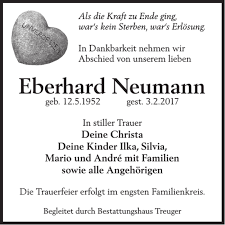 Traueranzeigen von Eberhard Neumann