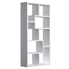 White chrysanthos 71'' h x 35.5'' w geometric bookcase. Chrysanthos Etagere Bookcase Wayfair