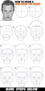 Learn How To Draw A Handsome Man S Face From The Front View Male Easy Step By Step Drawing Tutorials For Beginners Drawing Tutorial Face Drawing People Faces