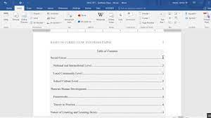 A table of contents example will help structure a long academic manuscript and a table of contents page is necessary for academic submission. Inserting A Table Of Contents In An Apa Formatted Paper With Regard To Apa Table Template Word Cu Table Of Contents Template Apa Template Apa Format Template