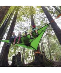 Our range of suspended shelters are unimpeded by wet, rocky or uneven ground conditions and will literally take your camping experience to a new level! Tree Tent Suspended Tent Tentsile Hammock Trillium Green