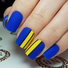 Sporty blue and yellow nail art with butterflies. 40 Blue And Yellow Nail Art Designs Pictures 2018 Yellow Nails Design Yellow Nails Sunflower Nails