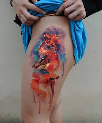 Watercolor tattoo style copies almost exactly this painting technique. One Day One Tattoo Czech Artist Makes Sure Each Watercolor Tattoo Is Perfect Bored Panda