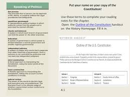 Go to the web page icivics.org. Chapter 4 The Constitution Ppt Download