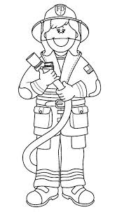Since 1922, fire prevention week (fpw) has been observed on the sunday through saturday period in which october 9 falls to commemorate the great chicago fire of 1871. Fire Prevention Week Coloring Pages Voteforverde Firefighter Clipart Firefighter Clipart Black And White