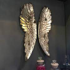 Silver Angel Wings At Cowshed Interiors Angel Wings Wall Art Angel Wings Wall Decor Angel Wings Wall
